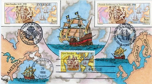 1988 Sc # C117 New Sweden Joint FDC with Sweden and Finland HD/HP by LMG # 3 / 5