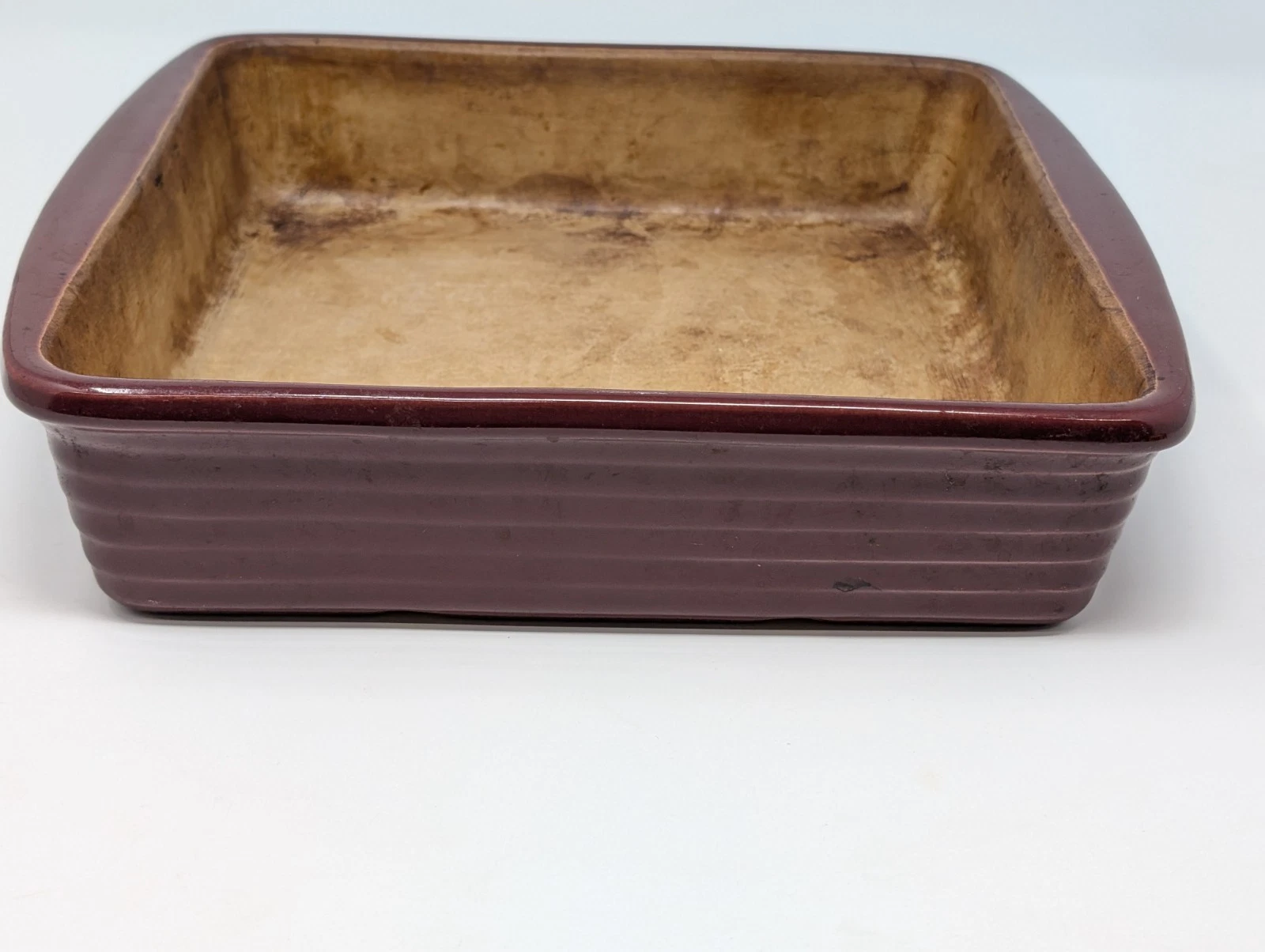 Pampered Chef 1339 Family Heritage Stoneware Square Pan Cranberry 9x9
