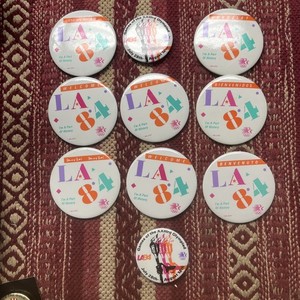1984 Los Angeles LA LA84 Olympics XXIIIrd Round Lot Of 10 Button Pinback Japan!