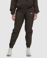 Reebok Womens' Brown Vector Drawstring Woven Track Pants Size L