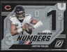 Justin Fields 2023 Panini Zenith #17 Behind the Numbers Bears Football Card