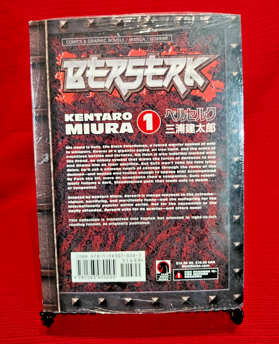 Berserk Vol. 1 Paperback Manga By Kentaro Miura NEW in plastic/18+
