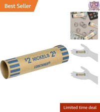 Coin Wrappers Rolls Nickel Paper 36 Pack for Bank Store Storehouse