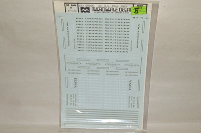 HO scale Microscale 87-170 Rio grande Southern narrow gauge passenger cars