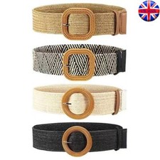 Summer Bohemian Casual Wide Straw Belt Waist Belt Braided Waistbelt