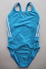 Image of ADIDAS MID 3-STRIPES LOGO INFINITEX SWIMSUIT SWIMWEAR HC2957 - WOMEN UK32" S