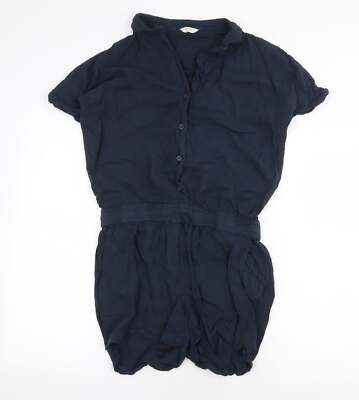 Üppiger Damen blau Viskosemischung Playsuit Einteiler Größe 6