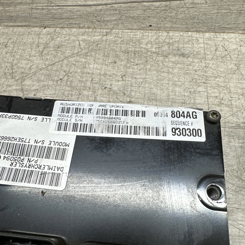 05094804AG I 2007 DODGE MAGNUM 5,7 L Hemi ECU ECM PCM Motor Computadora OEM Foto 2 de 4