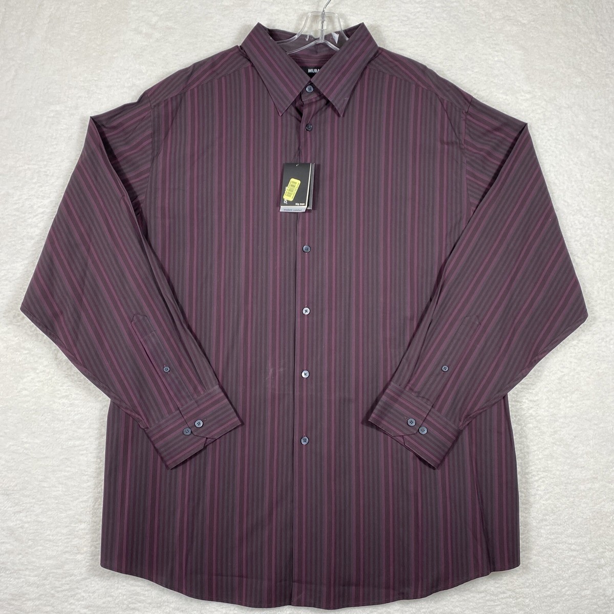 Murano Men's Shirt Modern Comfort XLA Button Up Long Sleeve Purple