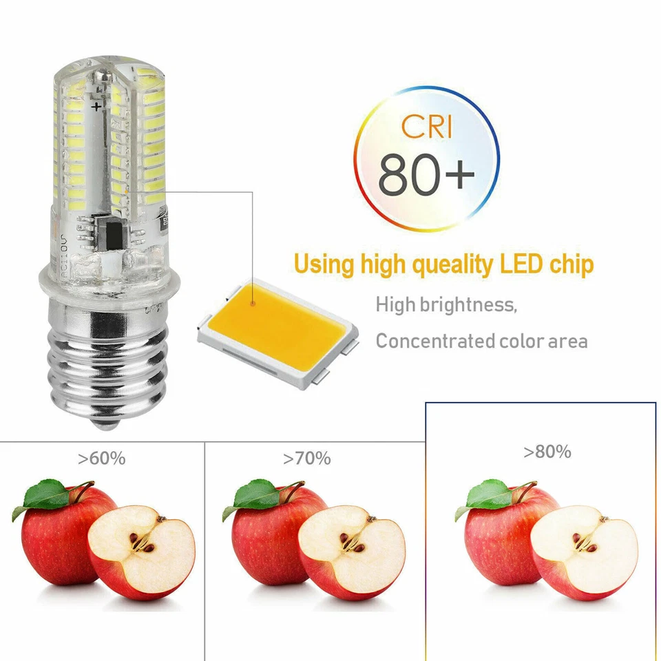 2/10Pcs E17 LED Bulb Microwave Oven Lamp Dimmable 4W Natural White 6000K Lights - Image 4 of 4