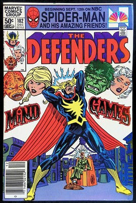 THE DEFENDERS VOL. 1 #102 ~ NEWSSTAND VARIANT ~ FN- 1981 MARVEL COMICS