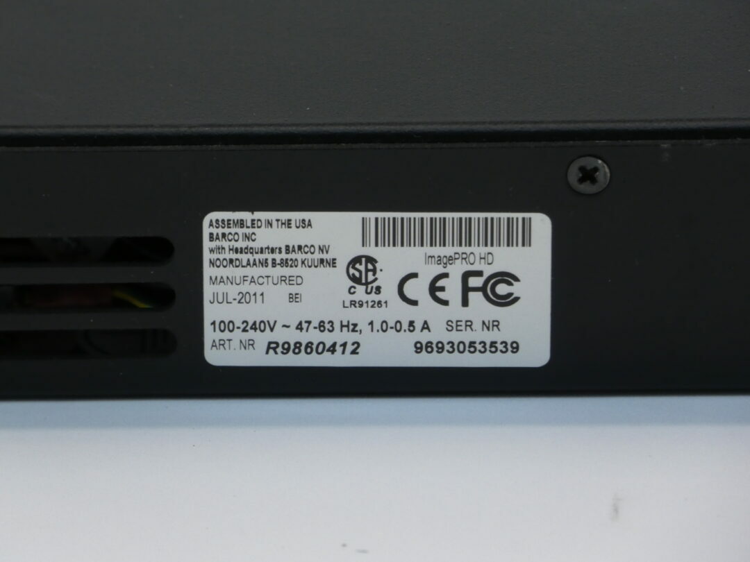 Barco Folsom Image Pro HD Multi-Format Signal Processor R9860412