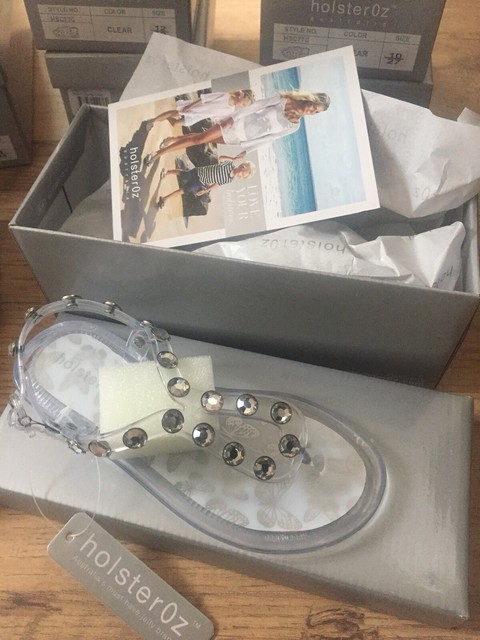 designer clear sandals