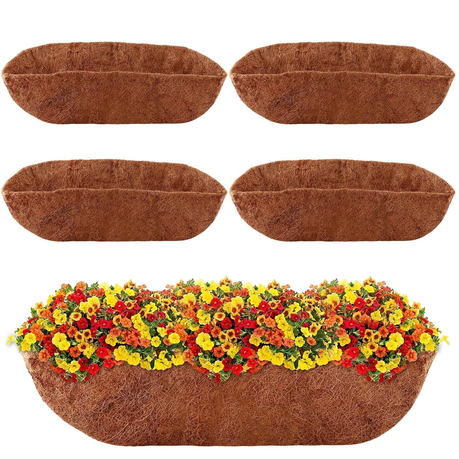 Trough Coco Liner Hanging Basket Liners Natural Coconut Husk Liners for Planters