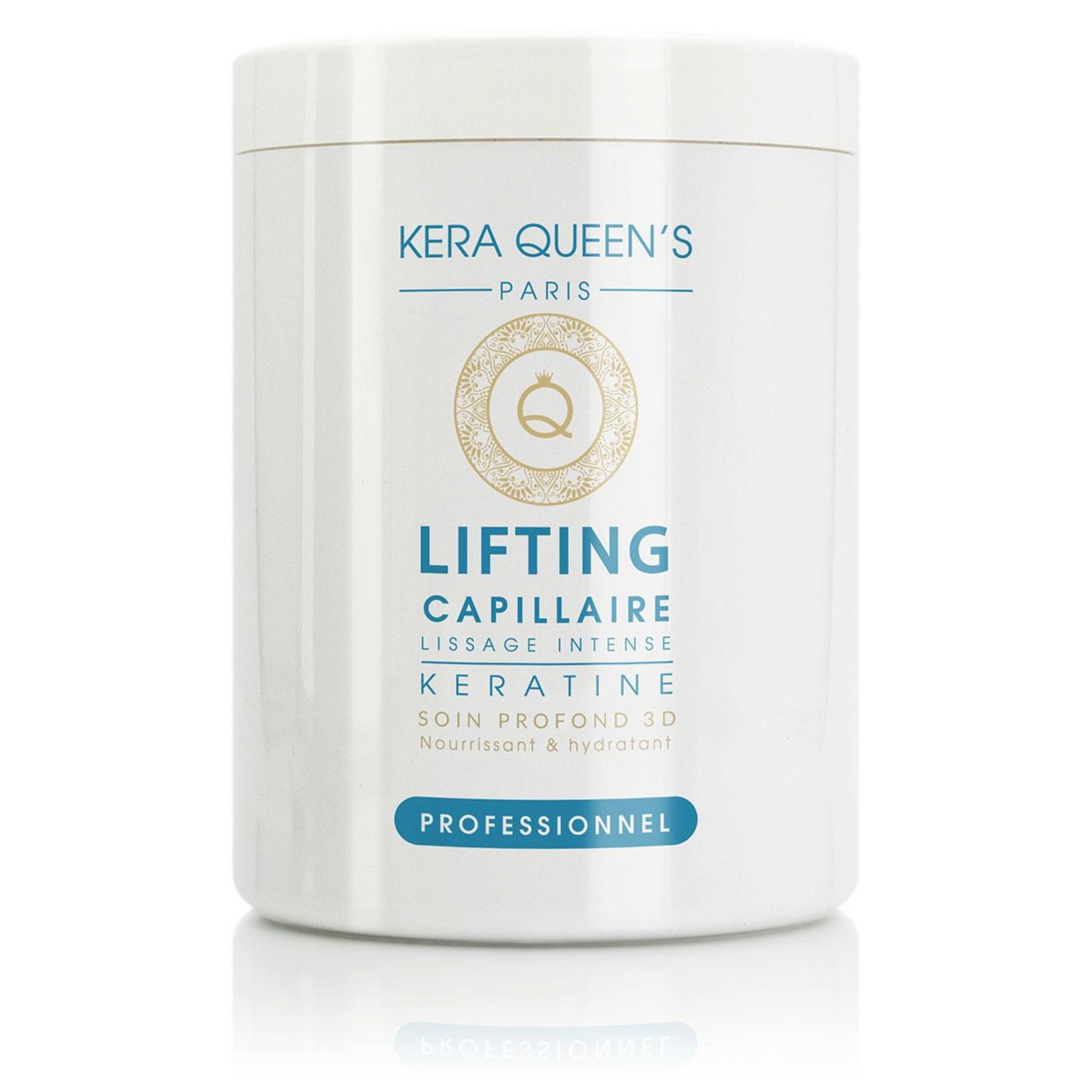 Kératine Intense Kera Queen's Soin Lifting 1L traitement capillaire lissant et hydratant