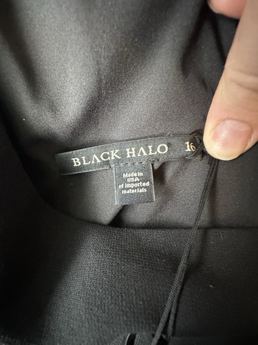 Black Halo Honigausschnitt Overall in Schwarz 16 Neu mit Etikett - Bild 9 von 17