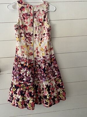 NEW Maggy London Petite Stitch Fix Women's Navy Floral Midi Shift Dress  Size