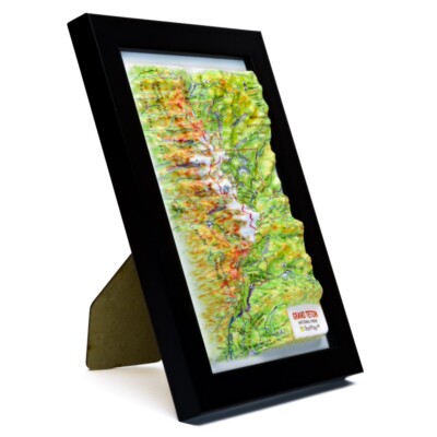 Grand Teton 3D Map National Park Decor Wall Art Gift Journey Interior Souvenir