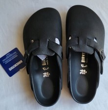 Birkenstock Boston Bs Exquisite Black Leather Regular Wide
