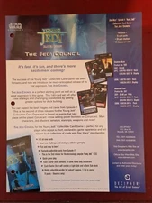 Star Wars Young Jedi,Jedi Council Decipher CCG Retailer Promo Sell Sheet #B14903