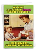 1 Funny Mother's Day Card with Envelope - Ask Grandma 222