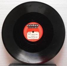 Mary's a Grand Old Name/Eddie Piano Miller Trio (10", 78 rpm, Rainbow, 3019)