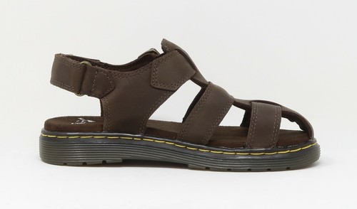 Dr Martens Big Kids Children Youths Boys Girls Sailor Fisherman Brown Sandals - Picture 2 of 6