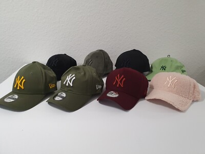 NEW ERA Cap Baseball NY 9Forty 9Twenty 39Forty Stoff oliv rosa New York Yankees