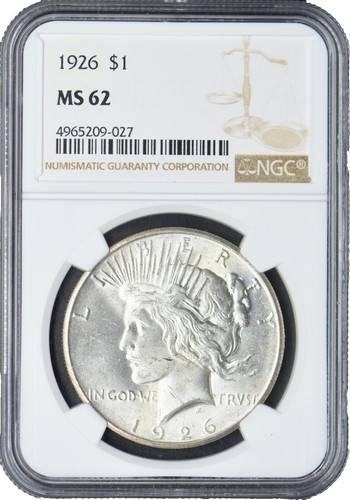 Vintage 1923 Peace Dollar Silver $1 NGC MS 62 Coin Liberty United