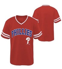 Philadelphia Phillies Boy's Sz XL 16/18 Pullover Jersey Knit T-Shirt NWT 22.99
