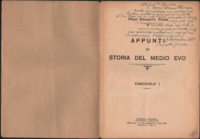 E. Blume Mittelalter Geschichtsnotizen Mittelalter handsigniert 1935