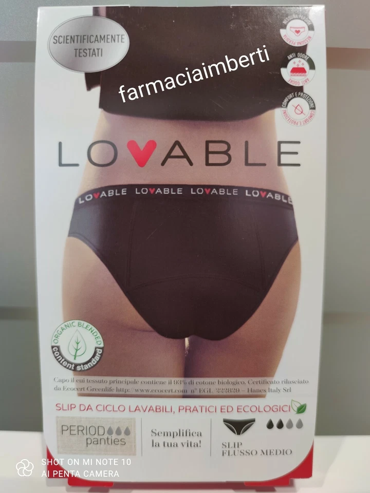 LOVABLE WELLNESS SLIP DA CICLO LAVABILI E RIUTILIZZABILI ANTIODORE FUORI TUTTO