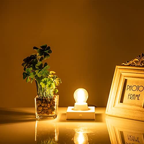 Vintage Amber Light Bulbs 25 watt Equivalent Dimmable A15-2w-amber-2500k-6 Pack