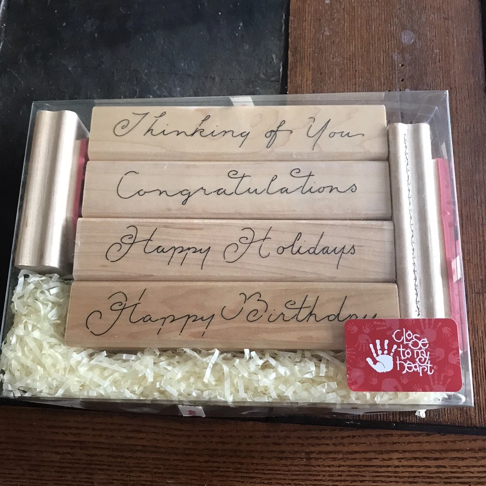 Juego de 6 estampillas de goma CTMH dichos/saludos para hacer tarjetas de cumpleaños de vacaciones Foto 2 de 4