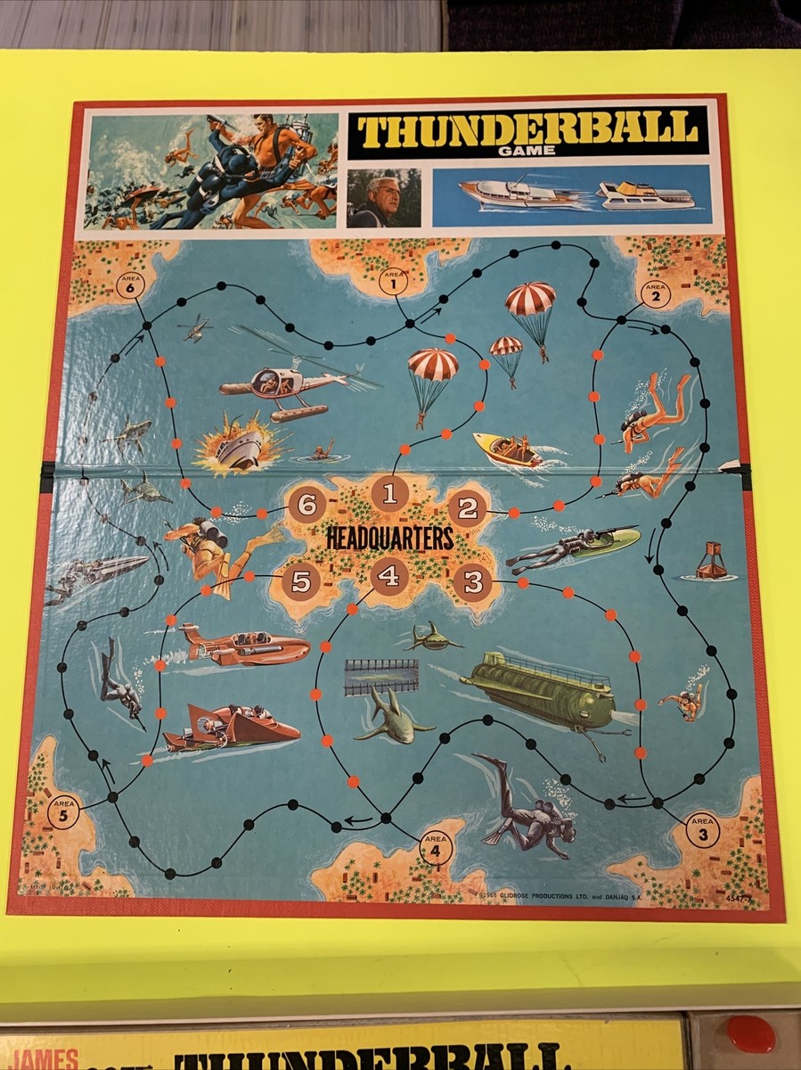 Vintage James Bond 007 Thunderball Board Game by Milton Bradley