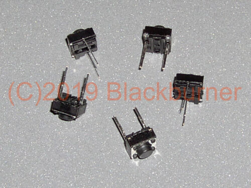 5,10St. 2-pin Microtaster Tactile Tact Switch Microschalter 6x6x5/ 6x6x9mm DIP-2 - Bild 1 von 6