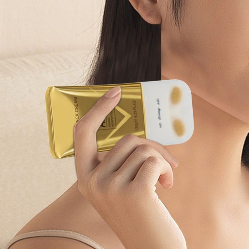 Neck Cream - Tighten & Lift Firming Neck Cream for Crepey Skin Roller Neck Lotio - Imagen 10 de 11