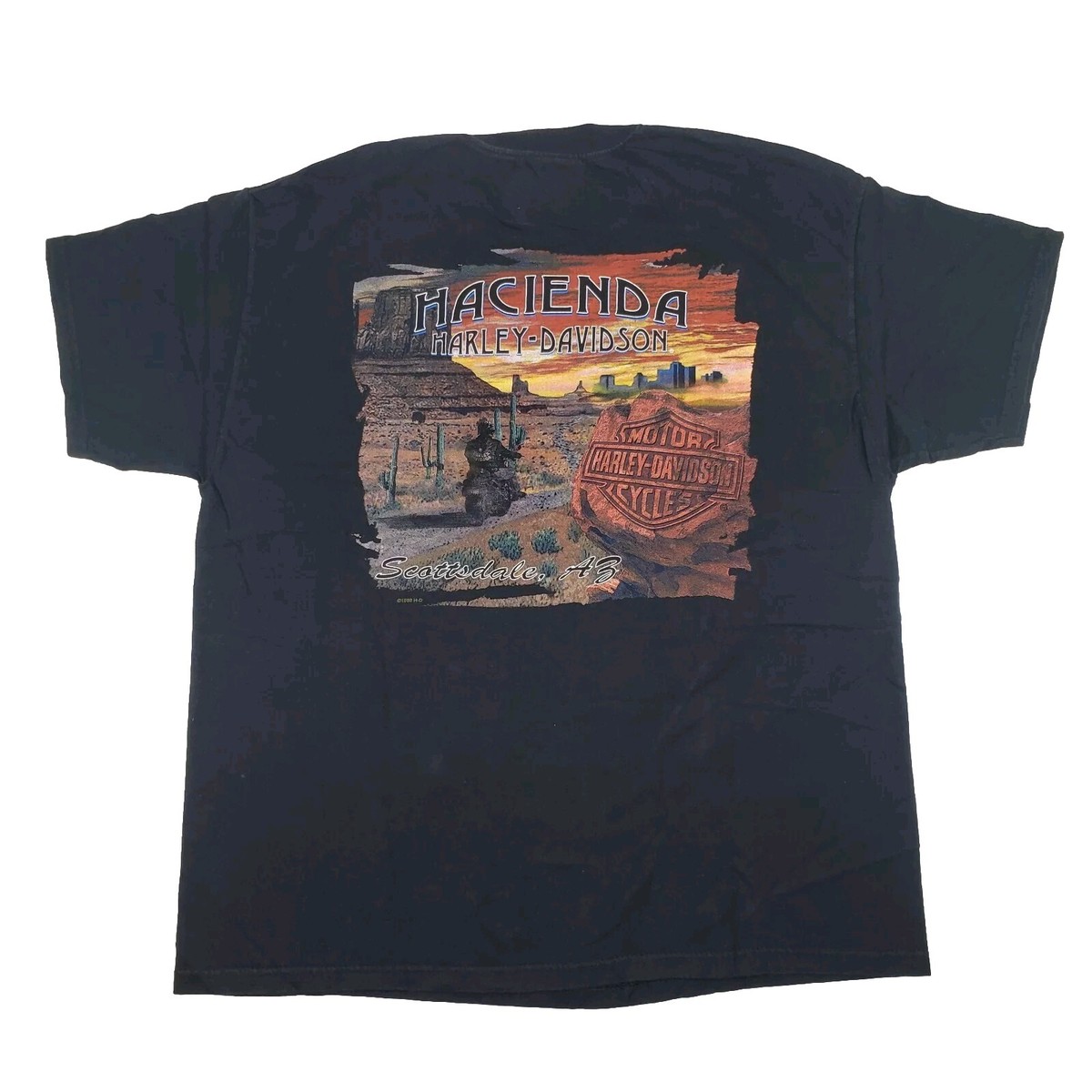 Vintage 2006 Harley Davidson Flaming Skull T Shirt Flames