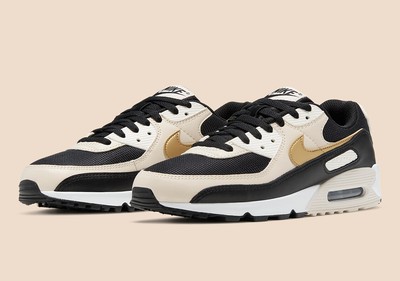 NIKE W AIR MAX 90 BLACK/METALLIC GOLD [DB9578 001] US WMN SZ 12 | eBay