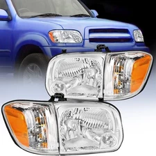 Nilight Headlight Assembly for 2005 2006 Toyota Tundra 4 Door Double Crew Cab