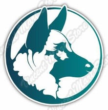 German Shepherd Dog Pet Car Bumper Vinyl Sticker Decal 4.6"X4.6"