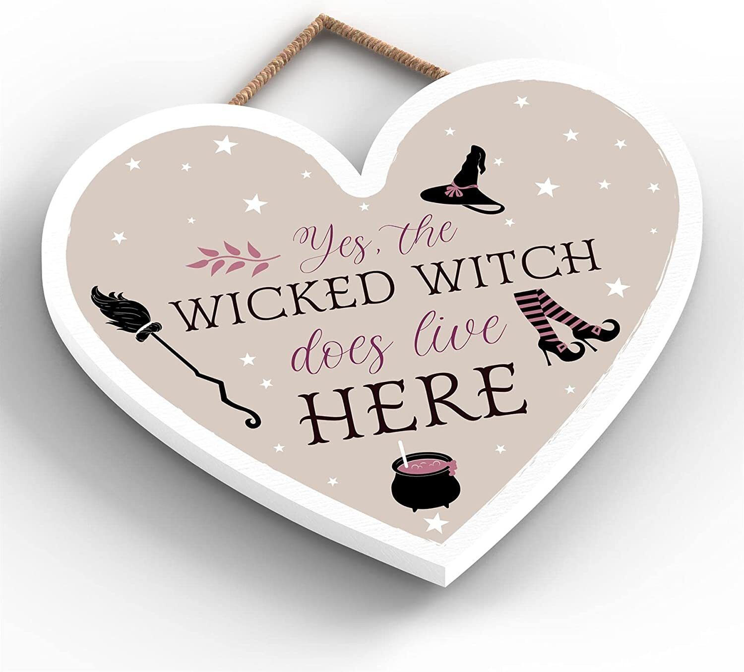 Halloween Plaque Yes The Wicked Witch Does Live Here