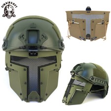 Máscara facial completa táctica de malla de Airsoft SPT para casco AF Airsoft Paintball Sparta