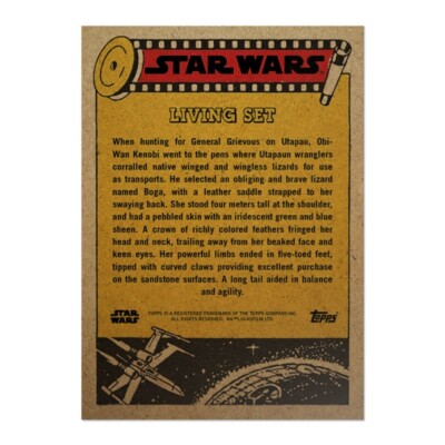 Topps スターウォーズ REVENGE OF THE SITH 未開封 Topps STAR WARS Living SET 496 BOGA REVENGE OF THE SITH PRESALE | eBay