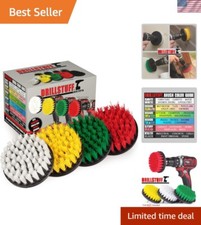 Quick Change Drill Brush Set - 4in Nylon Brushes for All Your Cleaning Needs