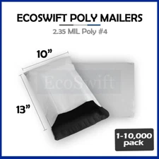 1-10000 10 x 12 "EcoSwift" Poly Mailers Envelopes Plastic Shipping Bags 2.35 MIL
