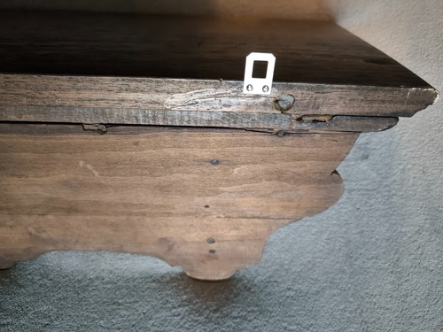 "" GRÜNDERZEIT HOLZ WANDREGAL MIT PÜPPCHEN UM 1890 IN BRAUN"" - Bild 9 von 11