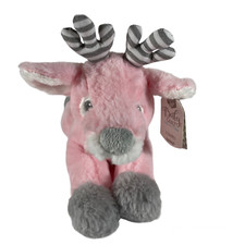 Plush Pink Reindeer Jingles Baby Ganz Rattle Chime Soft Stuffed Animal Toy