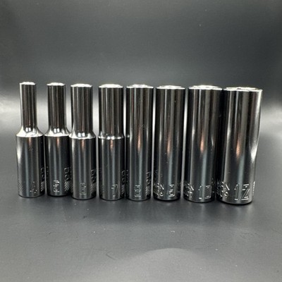 Craftsman 1/4 in. Drive 8 Piece 6 Point Deep Metric Chrome Socket Set