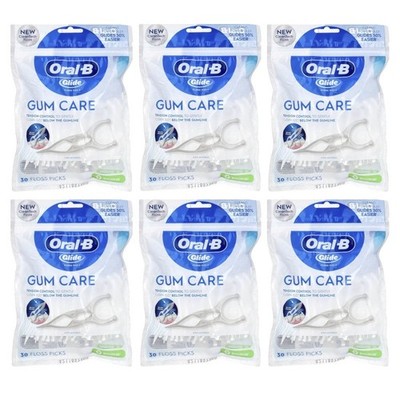 Oral-B Glide Zahnfleischpflege Zahnseide Picks 30er Pack - 6er Pack Posten